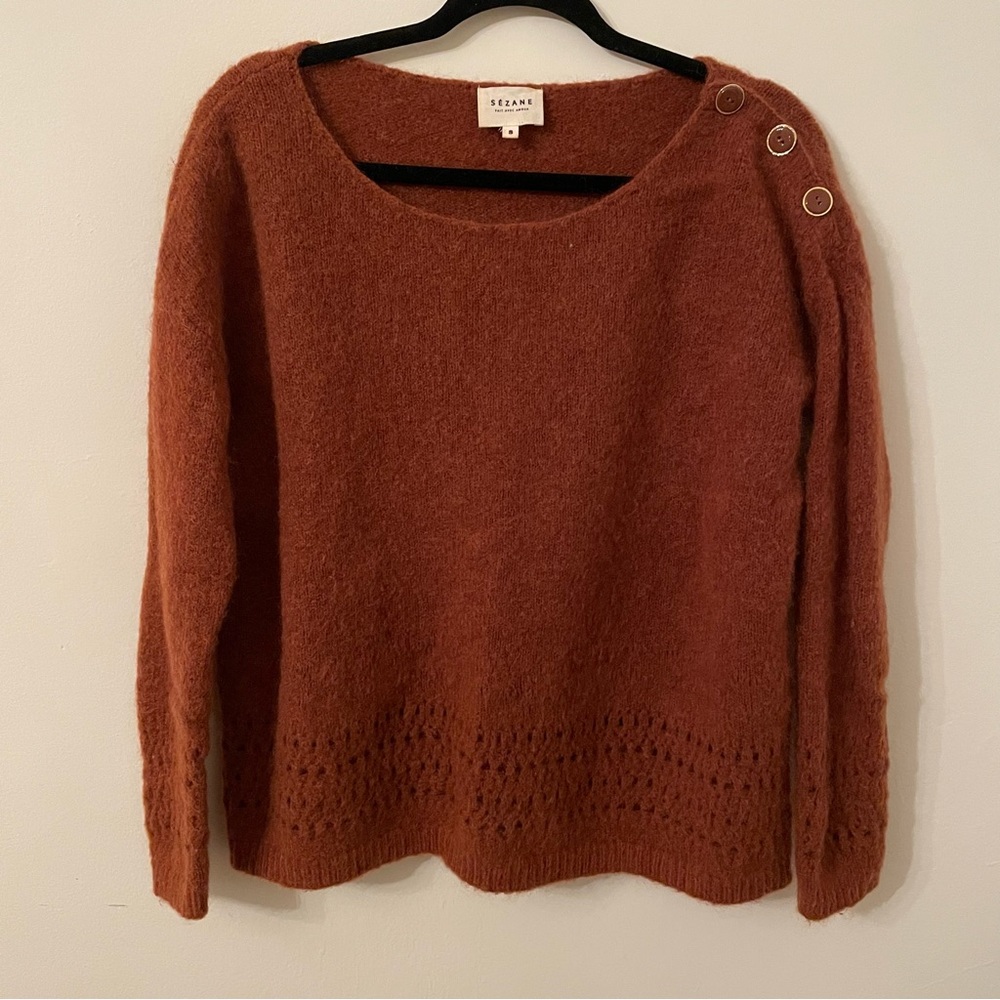 Sezane stretchy Mohair/ Wool Sweater